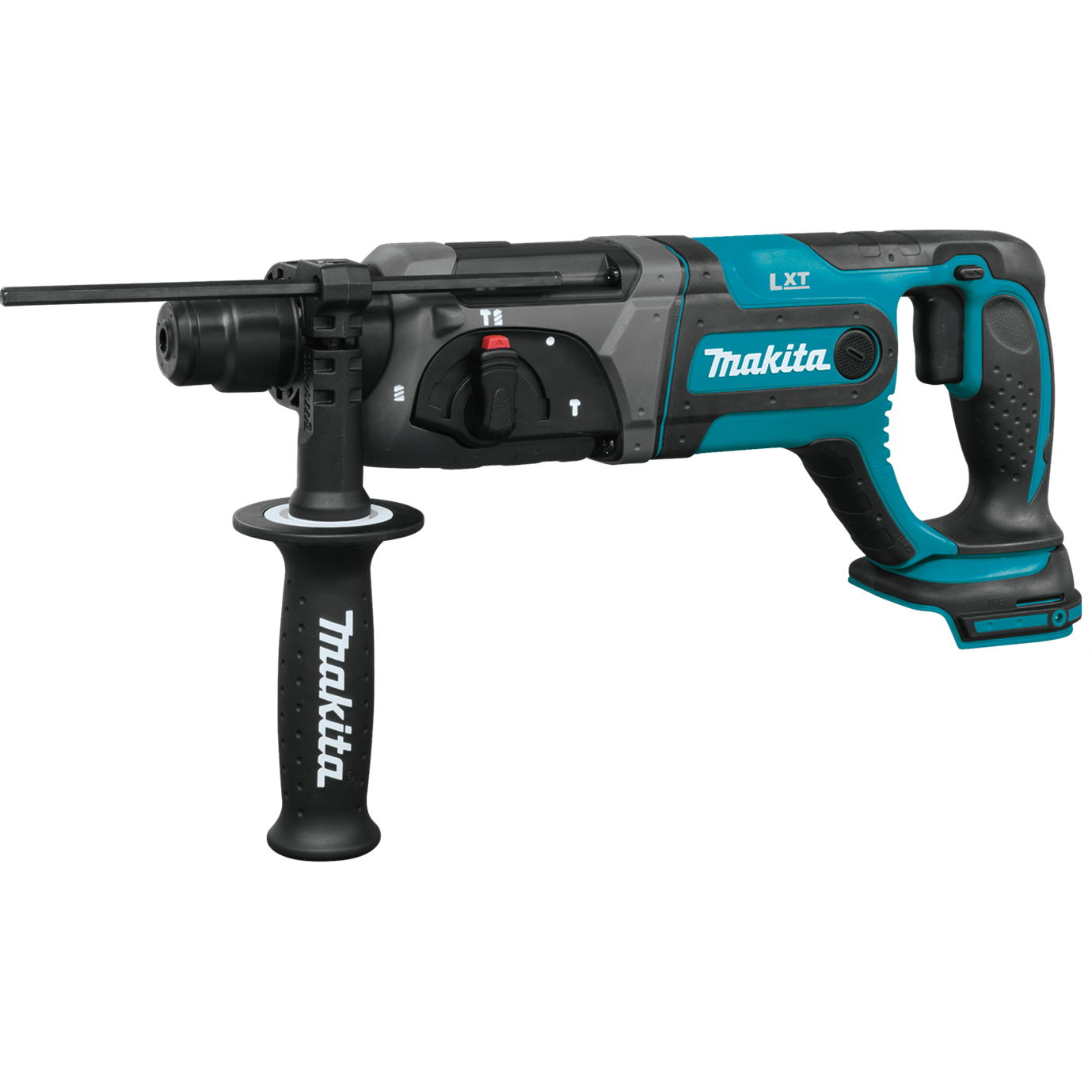 Cordless rotary hammer drill with ergonomic grip and adjustable handle for home improvement tool use projects