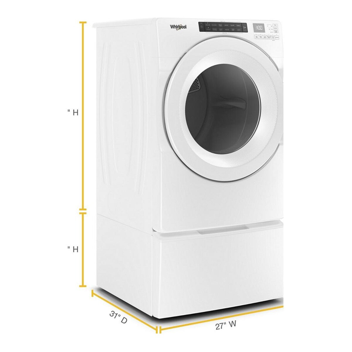 7.4 cu. ft. Front Load Electric Dryer with Intuitive Touch Controls