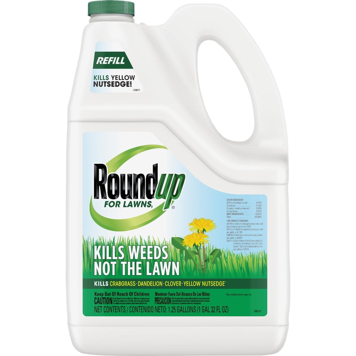 1.25 gallon refill container of weed killer for northern lawns effective against crabgrass and dandelions in lawn care under $50