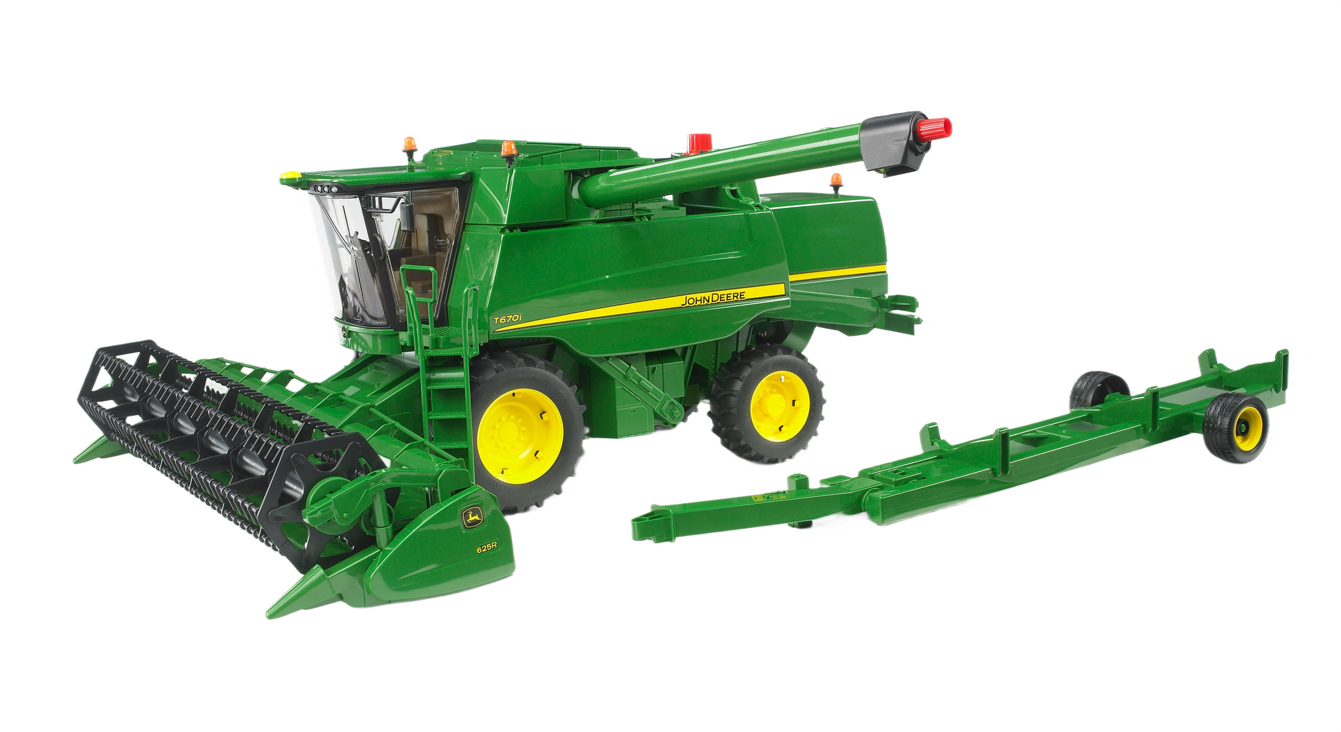 Green detailed Bruder John Deere combine harvester toy with detachable header for Vehicles & Remote Controlled Toys and Bruder Toys collections