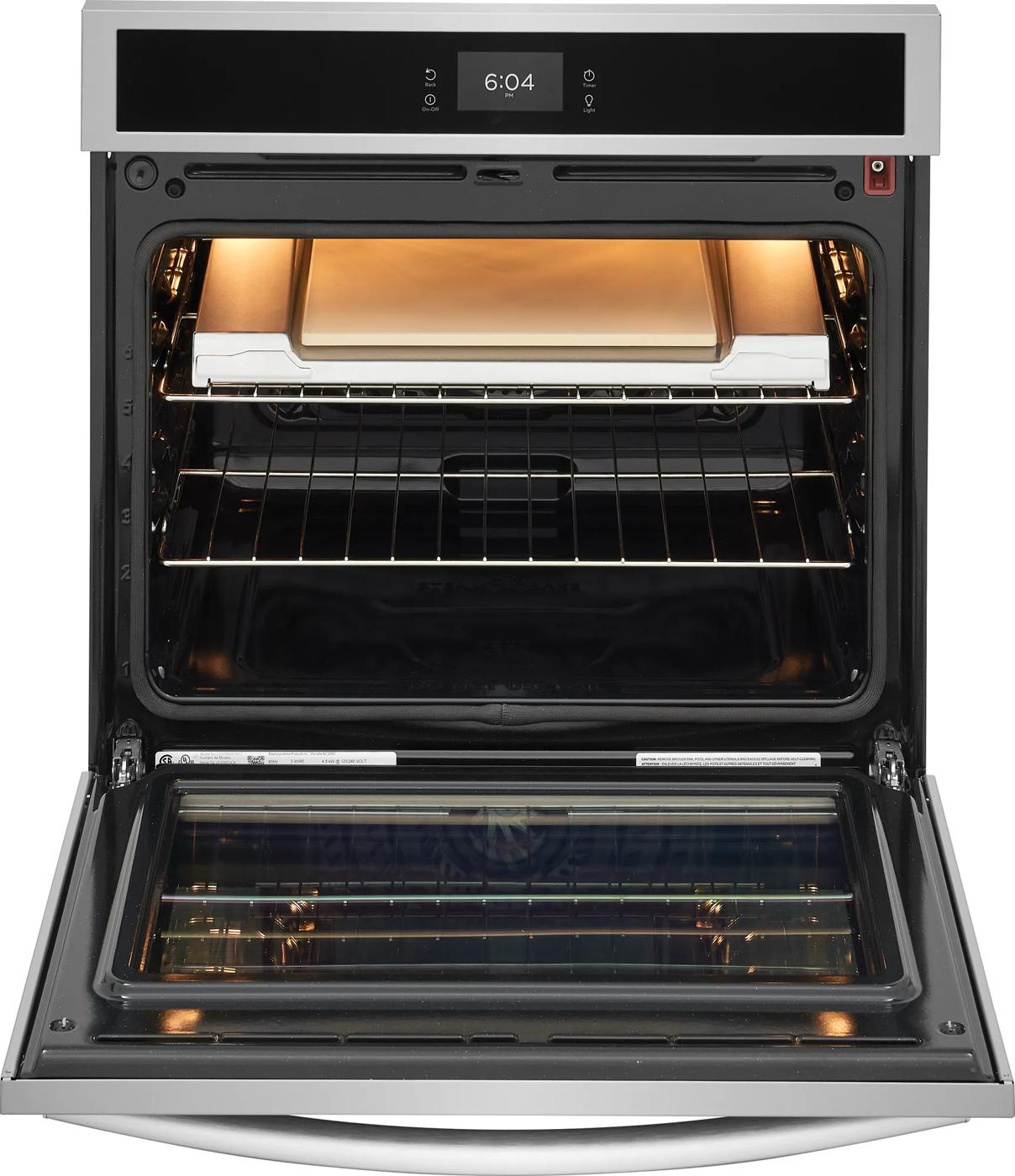 30" Single Electric Wall Oven with Stone-Baked Pizza