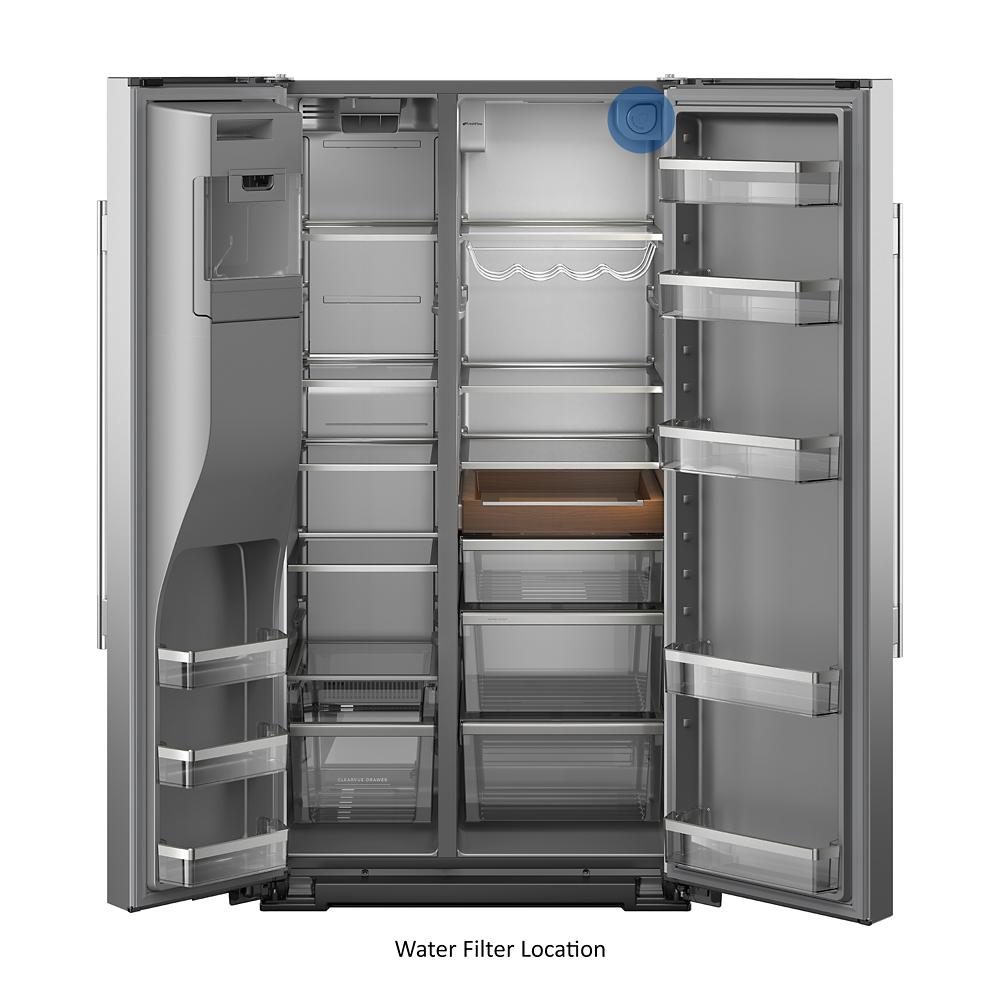 20.8 Cu. Ft. Counter-Depth Side-by-Side Refrigerator with Exterior Ice and Water Dispenser in PrintShield® Finish