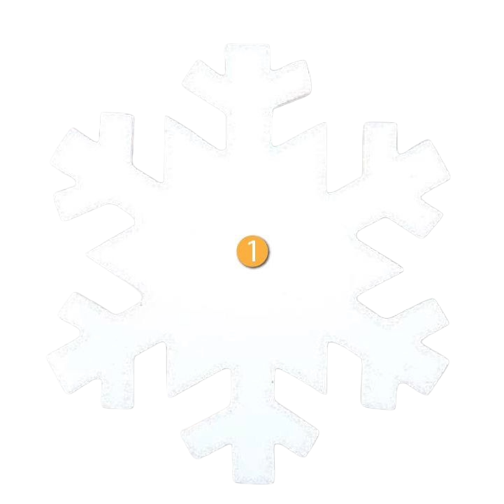 White snowflake ornament with simple design for Christmas tree décor in holiday collection under $50