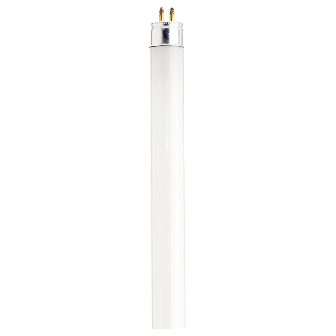 Compact warm white fluorescent tube light bulb with bi-pin base for indoor lighting and electrical use