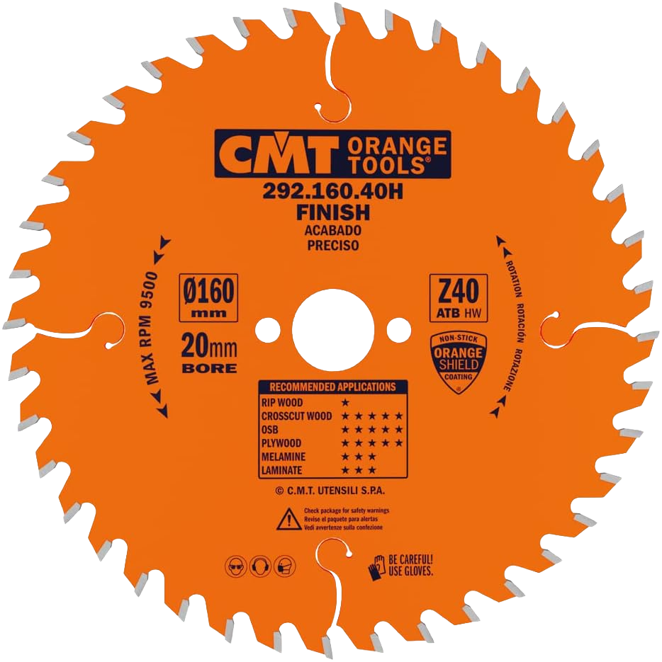 CMT Orange Tools 160mm 40T Fine Finish Saw Blade