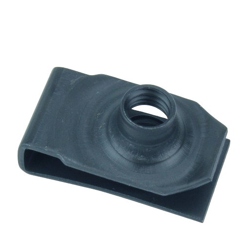 Black metal nut with threaded center for John Deere parts and accessories in home improvement and tools collections