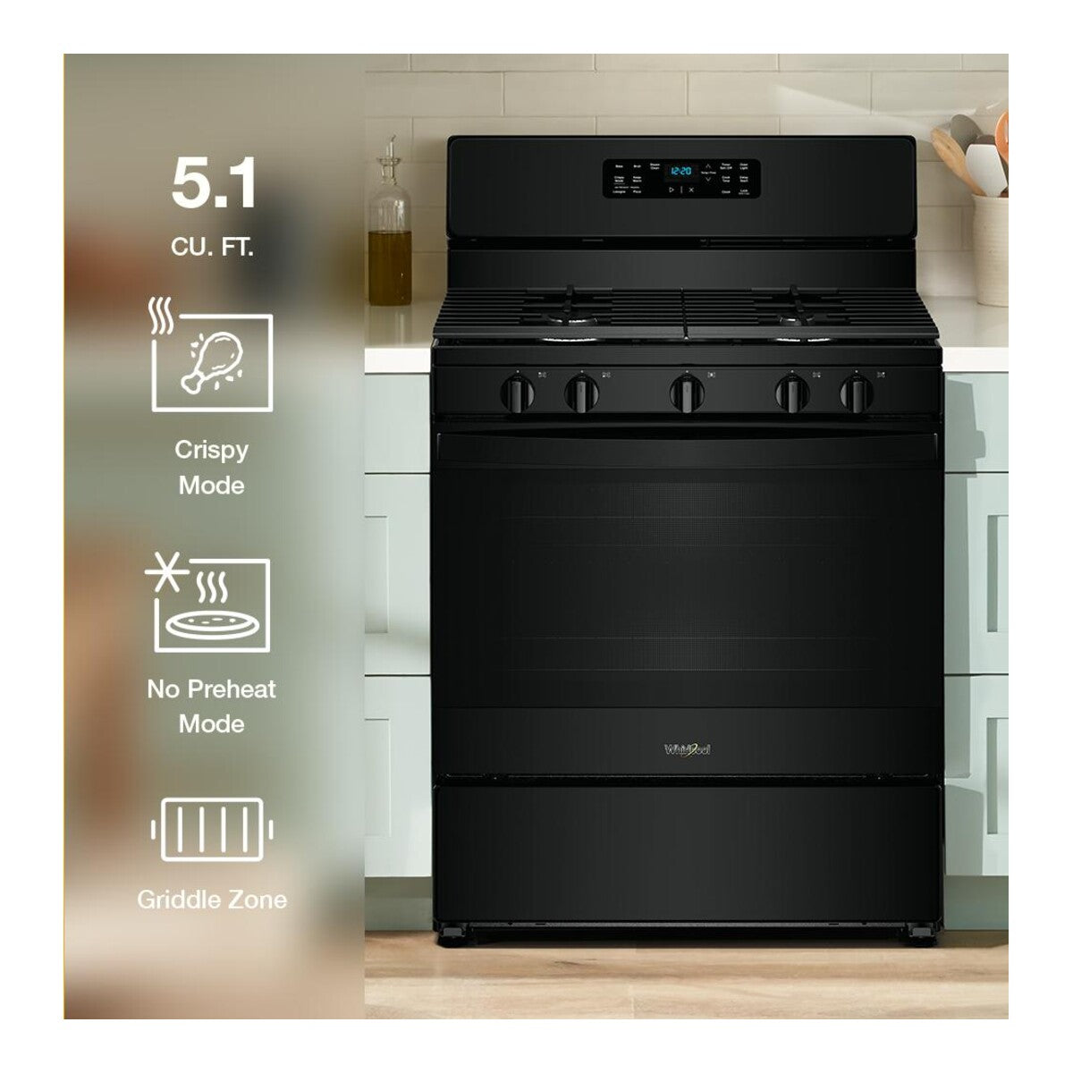 30-inch Gas Range with Crispy Mode and Griddle Zone