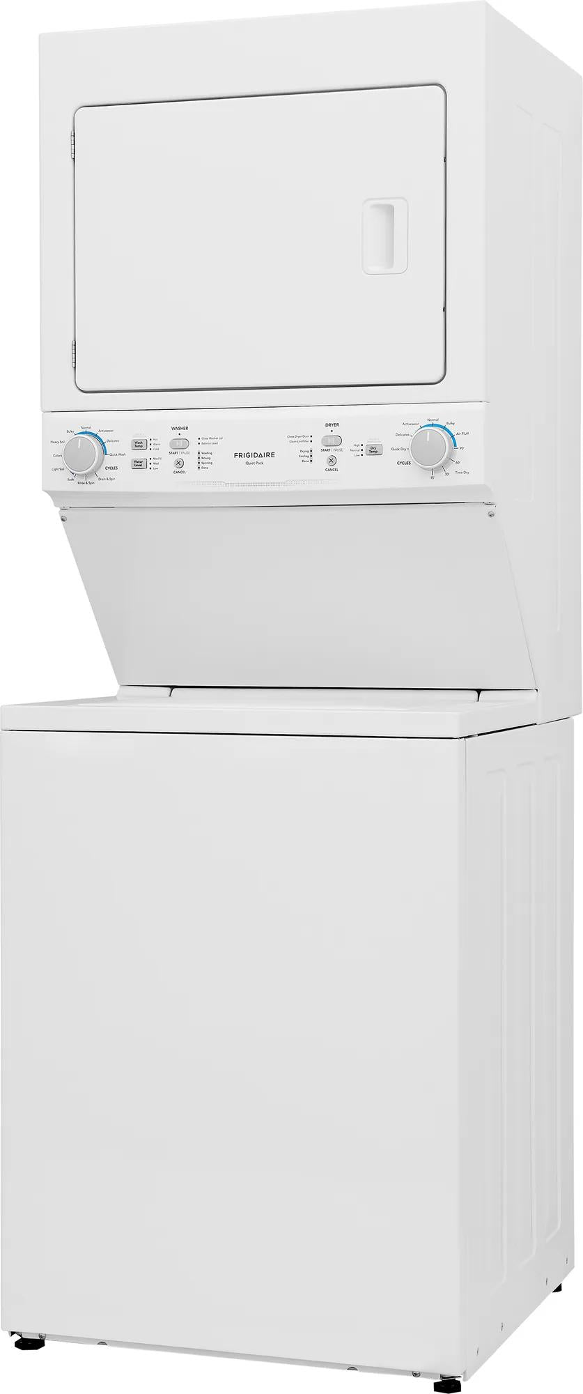 Electric Long Vent Stacked Laundry Center - 3.9 Cu. Ft Washer and 5.5 Cu. Ft. Dryer