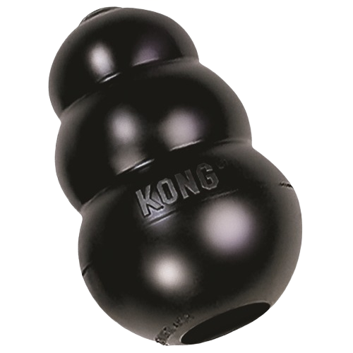 Black durable rubber dog chew toy designed for aggressive chewers in Pet & Animal toy collection under $50