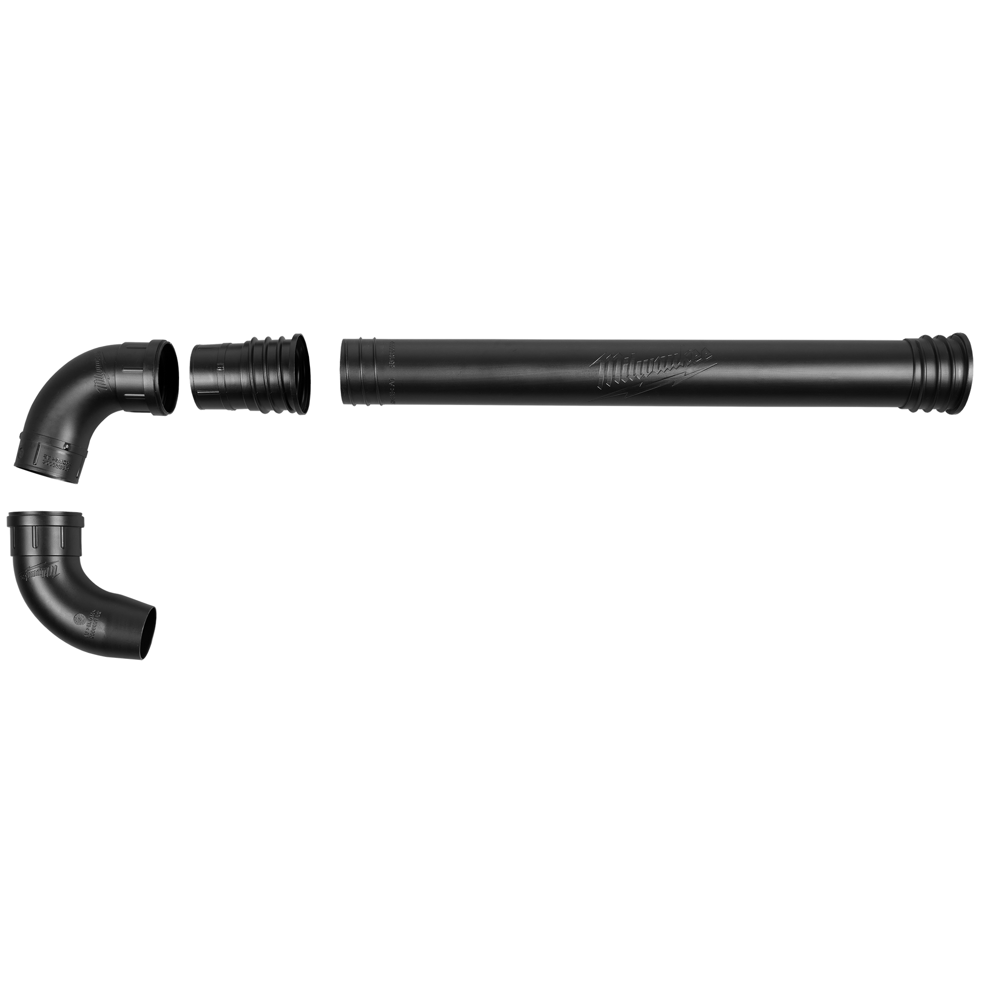 Black tubular gutter attachment with connectors designed for Milwaukee tools in gutters and downspouts collection under $100