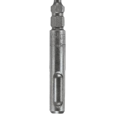 Steel masonry drill bit with hex shank designed for SDS-plus rotary hammer tools in home improvement projects