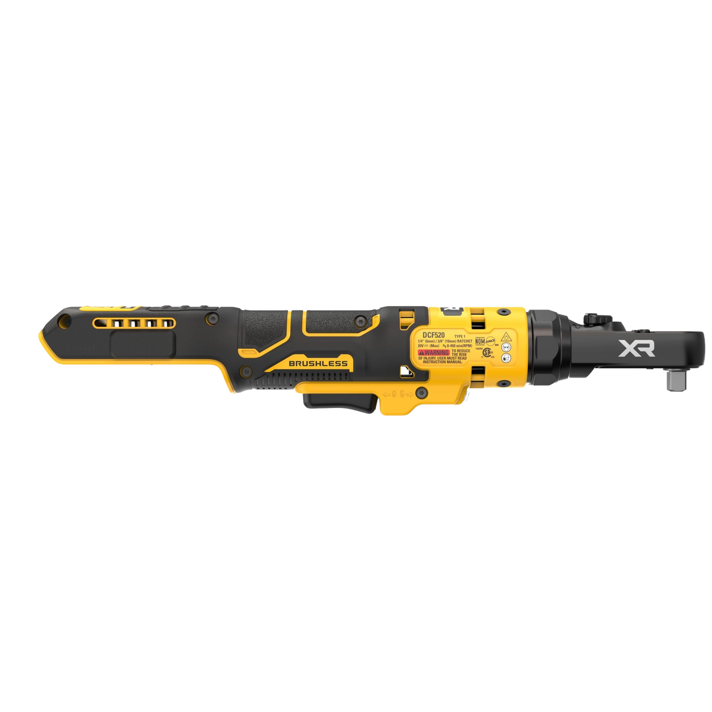 DEWALT 20V MAX* XR® Brushless Cordless 1/4 In. & 3/8 In. Sealed Head Ratchet (Tool Only)