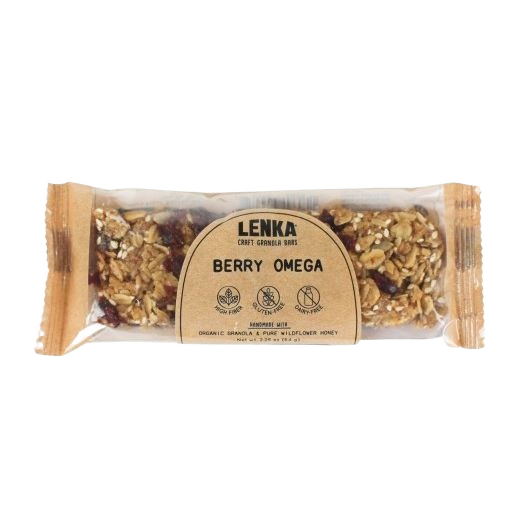 Organic berry omega granola bar with cranberries, flaxseeds, and raisins in Chips & Snacks under $50 collection