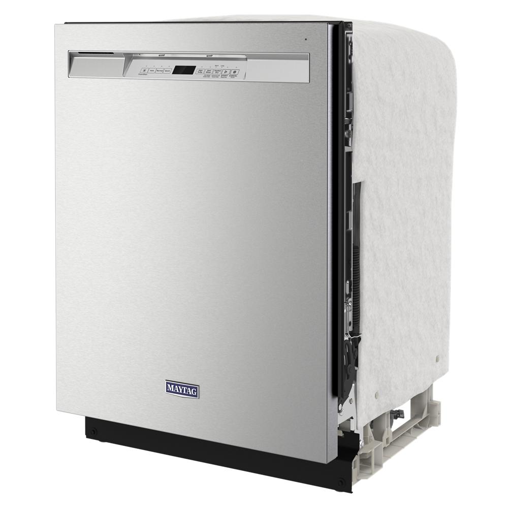 Stainless steel front control dishwasher with dual power filtration for kitchen appliances and dishwashers collections