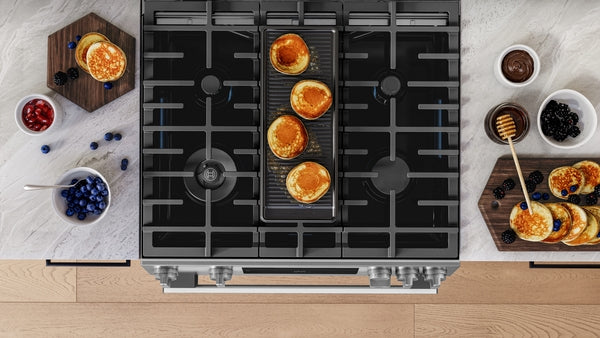 300 Series, Slide-in Gas Range, Stainless Steel