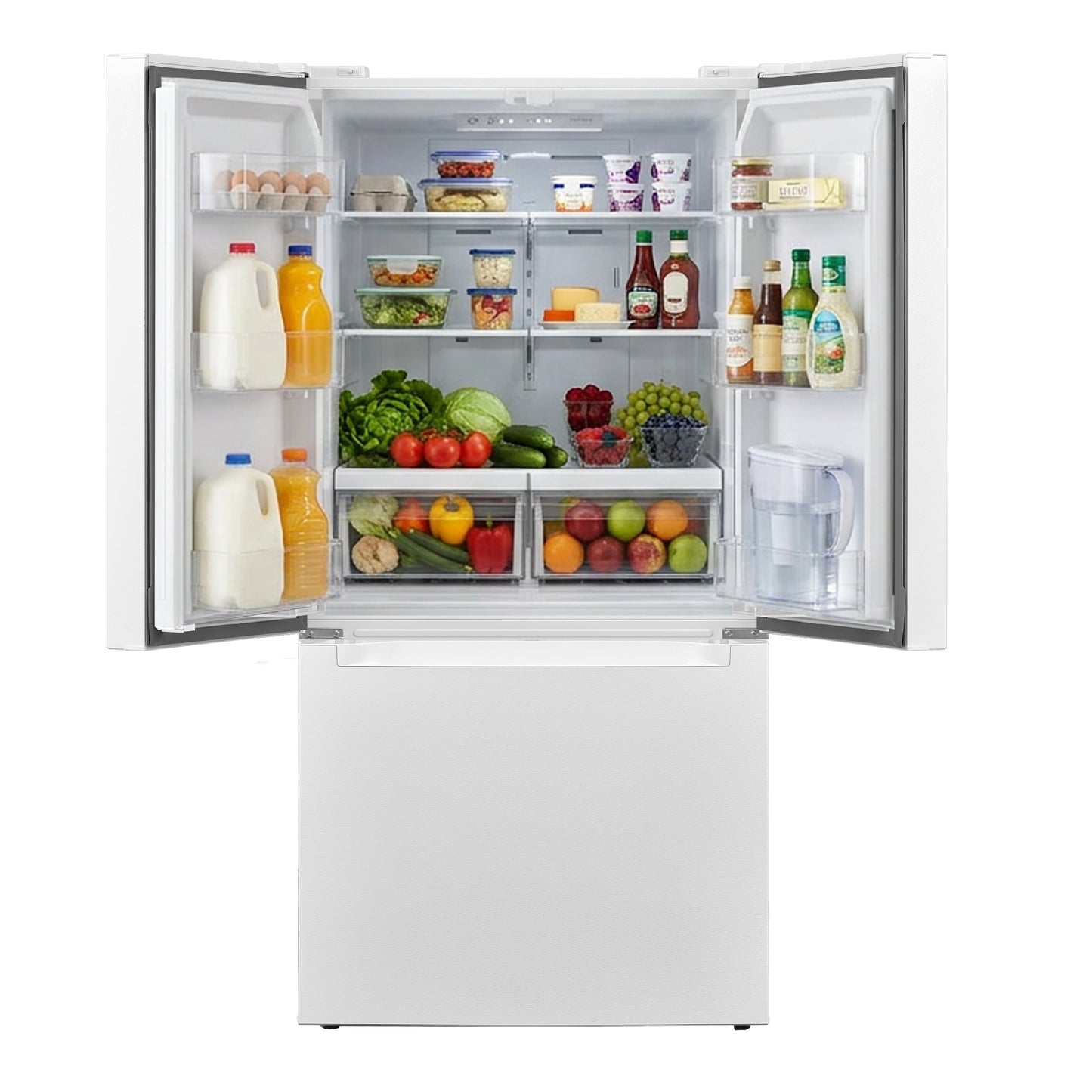 Element Electronics 18.4 cu. ft. French Door Refrigerator - White, ENERGY STAR (ERFD19CGCW)