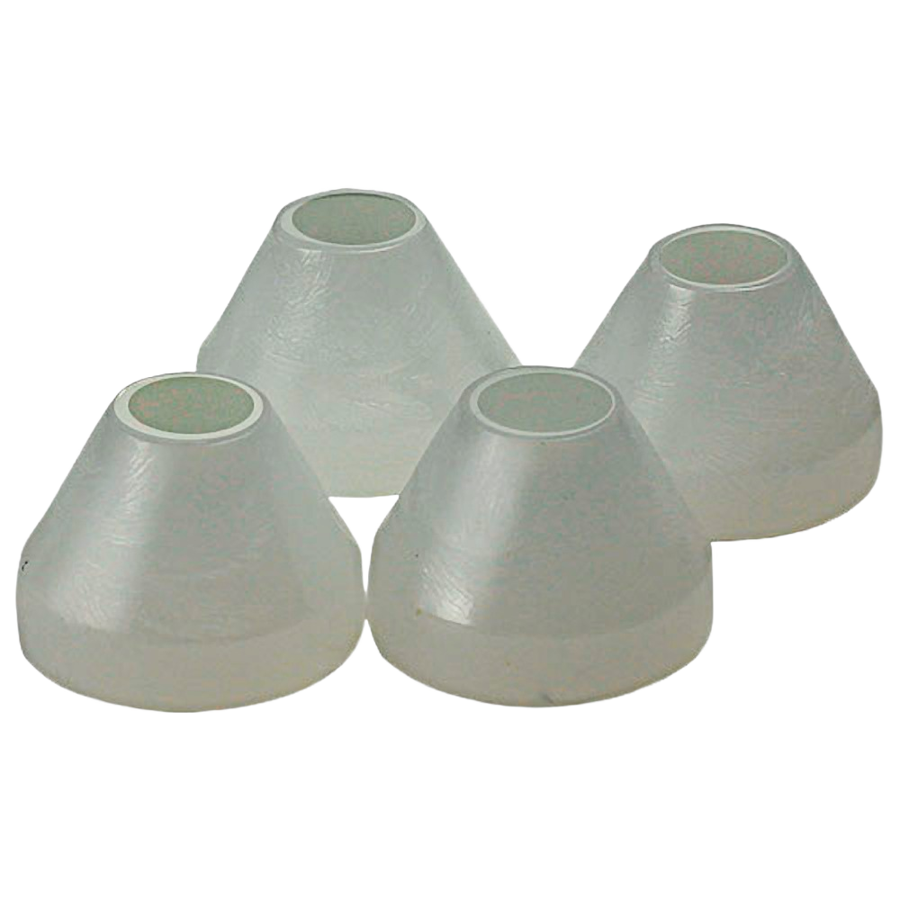 Set of four translucent non-stick bushings for pen mandrels, part of woodworking tool accessories under $50 collection.