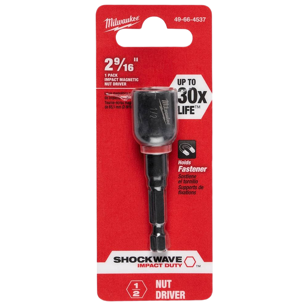 Milwaukee impact magnetic nut driver with 2-9/16 inch shaft for tool accessories under $50 collection