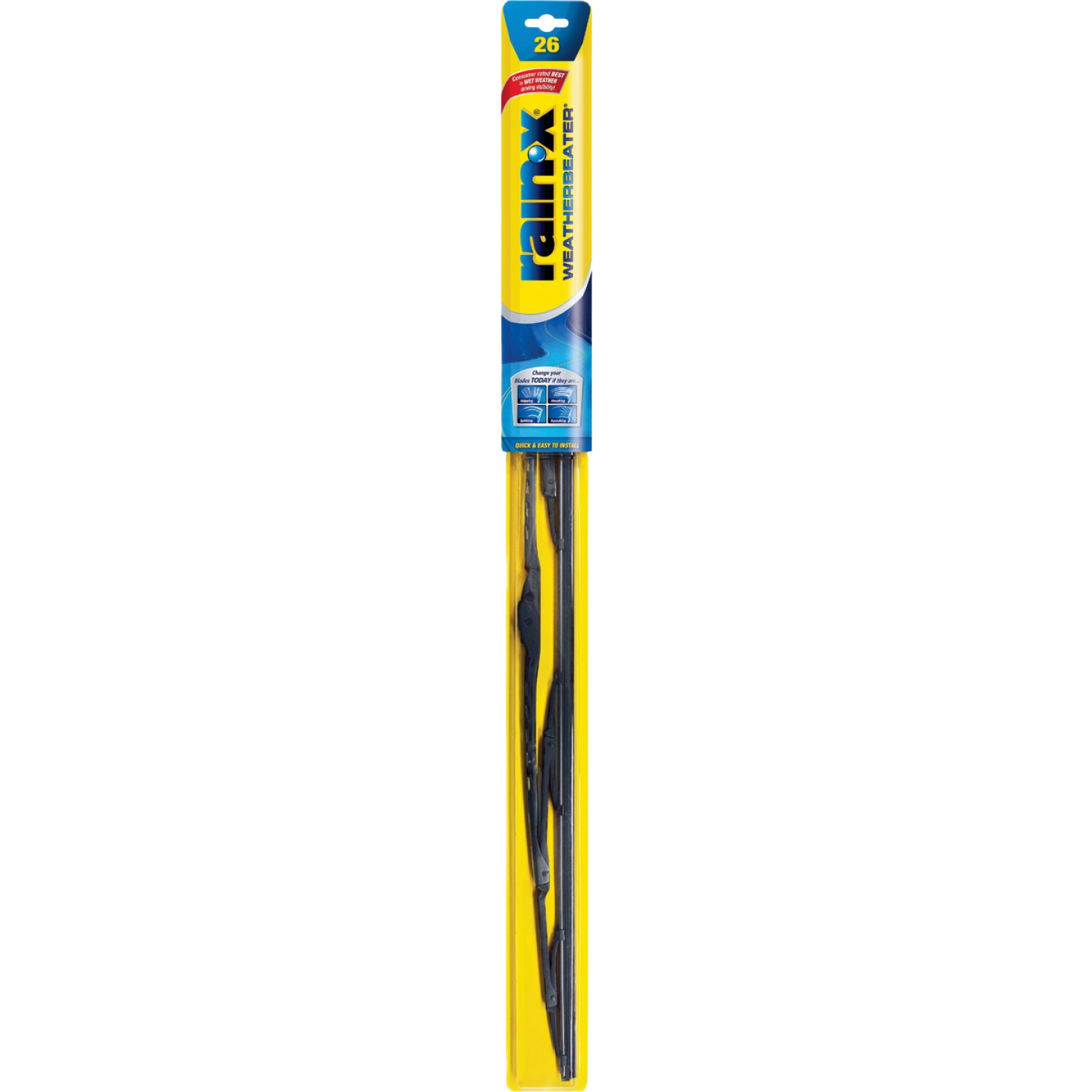 26-inch Rain-X Weatherbeater wiper blade in original packaging for vehicle maintenance and home improvement tasks