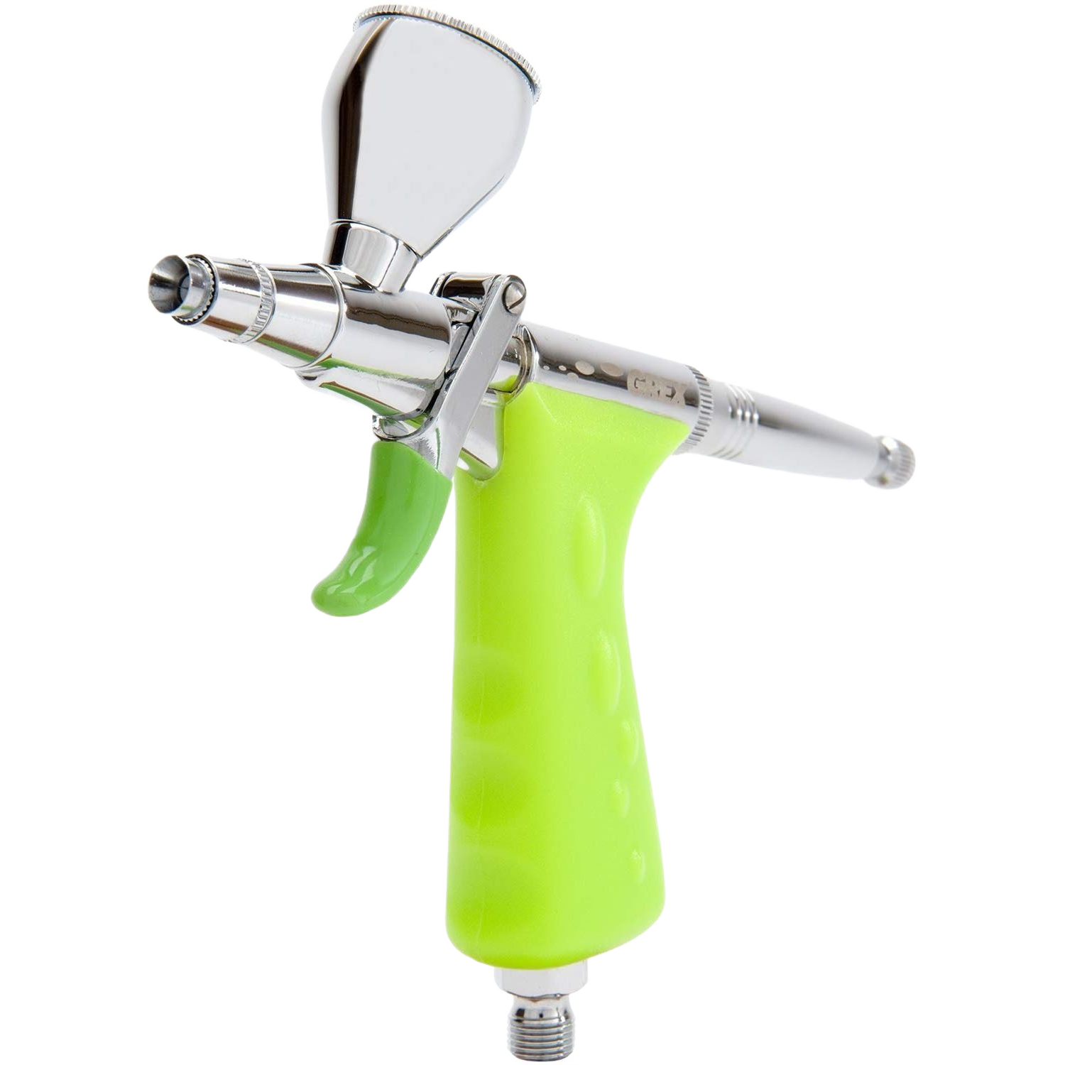 Green grip micro spray gun with top gravity feed cup for precision paint spraying in paint sprayers and supplies collections