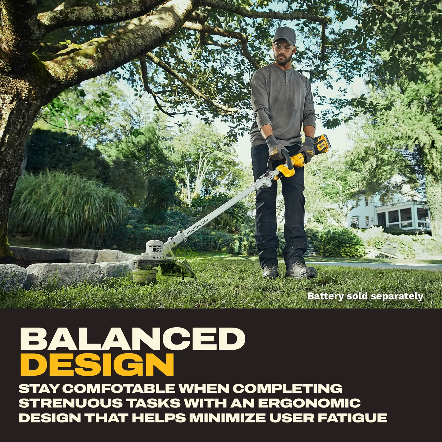 DEWALT 20V MAX Brushless Cordless Foldable String Trimmer