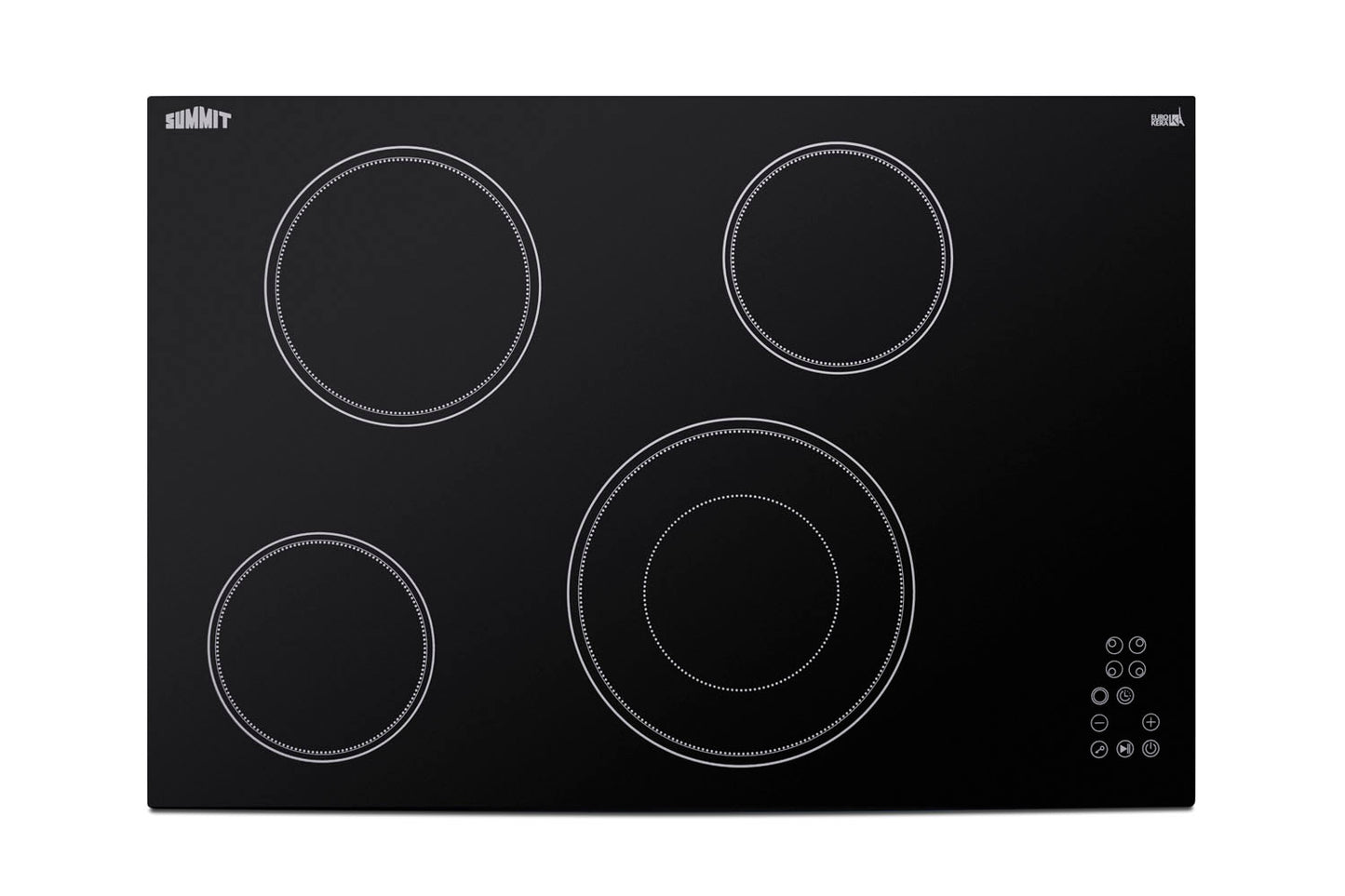 30" Wide 208-240V 4-Burner Radiant Cooktop