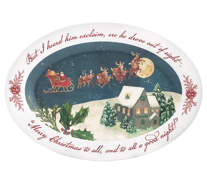 Burton & Burton Night Before Sleigh Melamine Platter