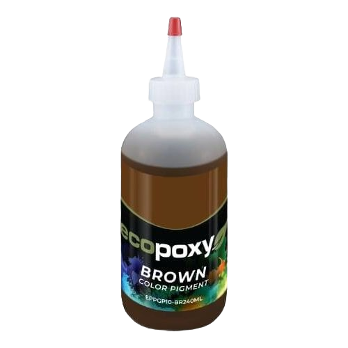 Brown color pigment bottle for epoxy resin tinting in sealers and finishing supplies collection