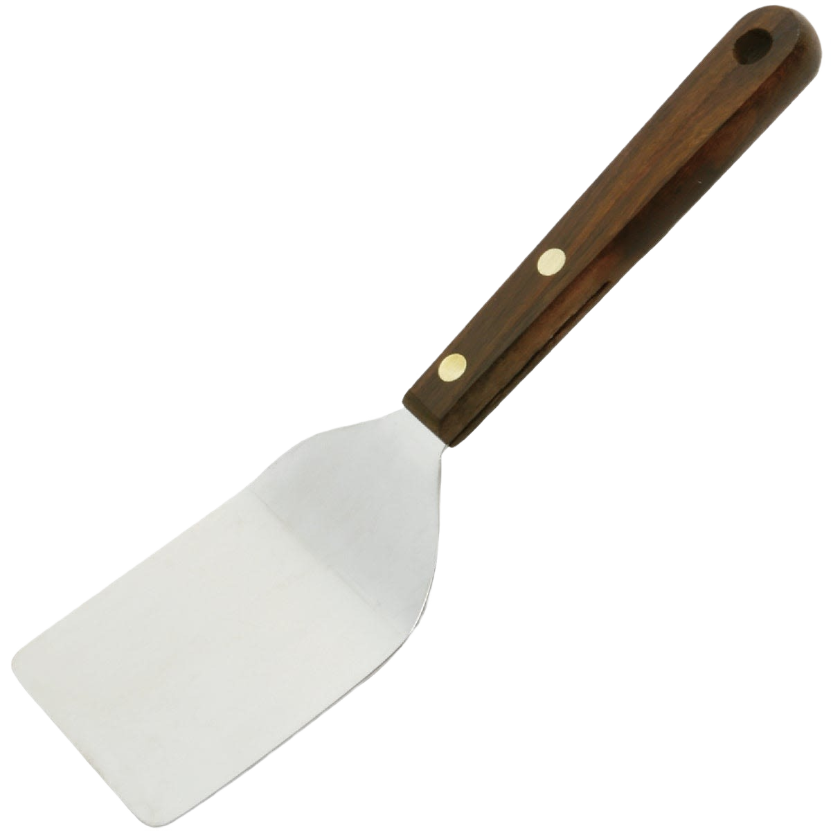 Stainless steel solid spatula with hardwood handle for versatile use in kitchen utensils and cookware essentials under $50