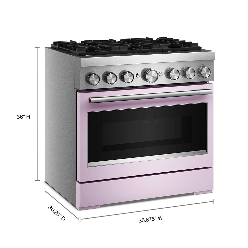 36-Inch 6 Burner Commercial-Style Dual Fuel Range with No Preheat Air Fry Mode