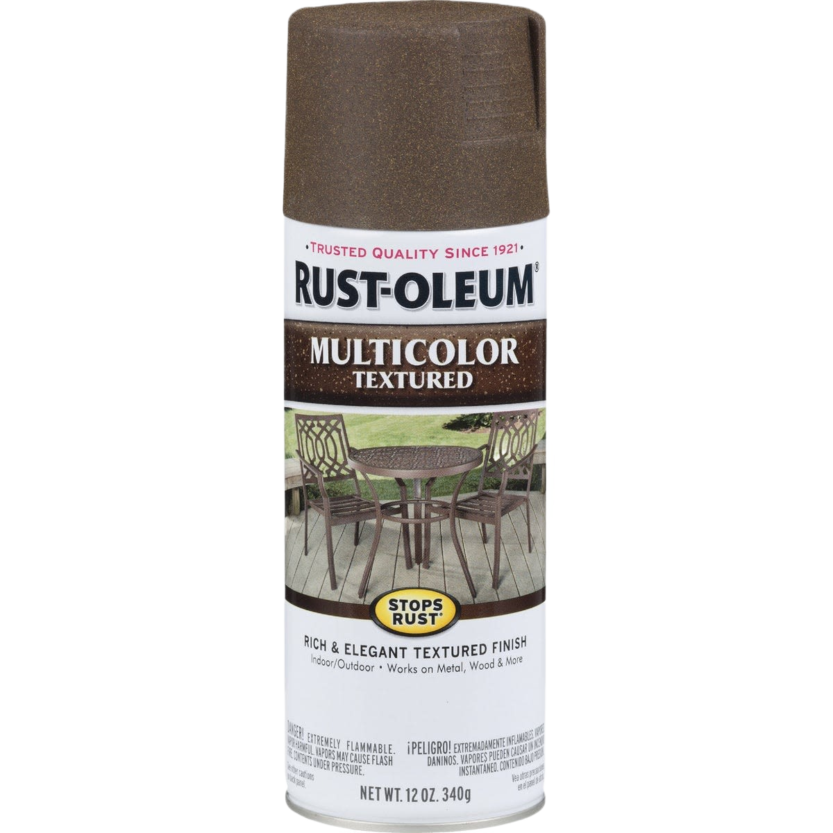 Rust-Oleum textured spray paint in autumn brown for metal and wood surfaces, ideal for home improvement projects under $50 collections