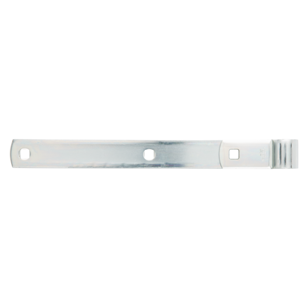 12-inch zinc-plated hinge strap made of durable steel for door and gate hardware in home improvement projects
