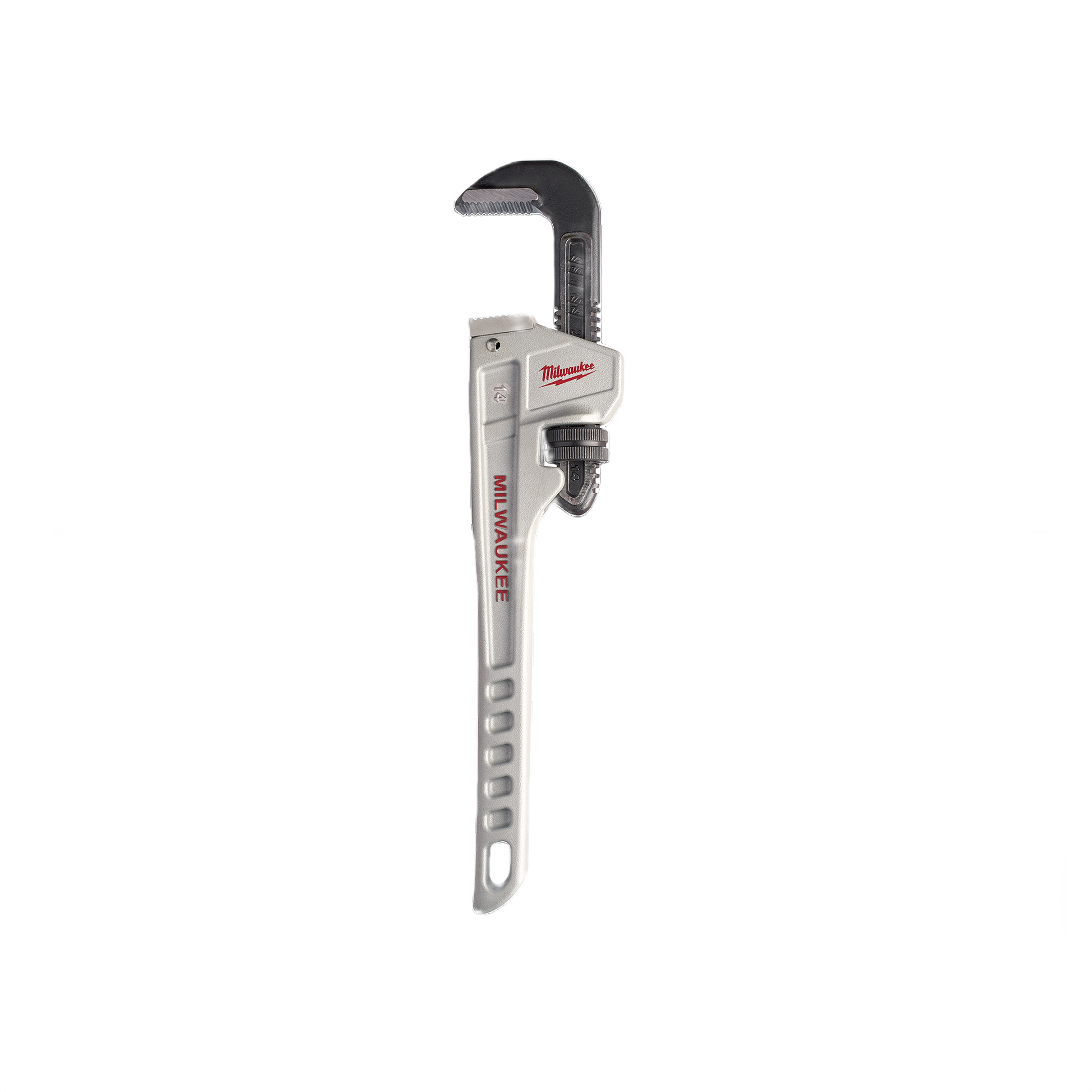 14-inch aluminum pipe wrench with adjustable jaw for versatile plumbing and home improvement tasks