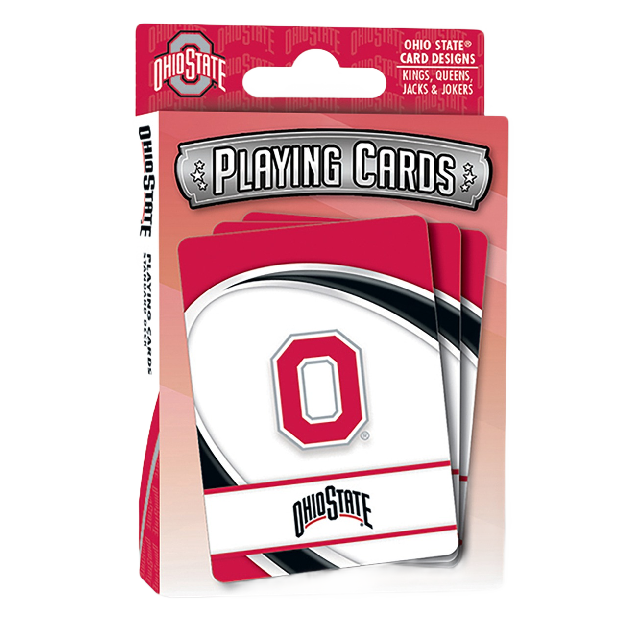 Deck of Ohio State-themed playing cards featuring team logo and custom designs for games and toys collections