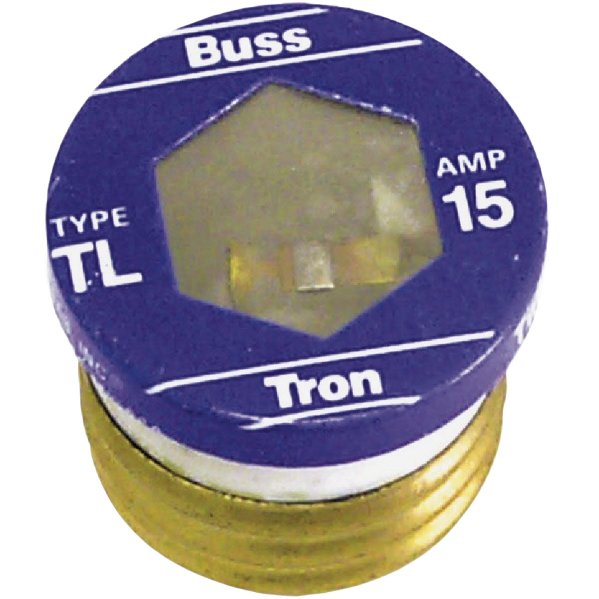 Blue and brass 15 amp TL type fuse for electrical breakers in home improvement and under $50 collections