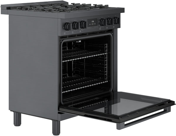 800 Series, Dual Fuel Freestanding Range, 30'', Black Stainless Steel