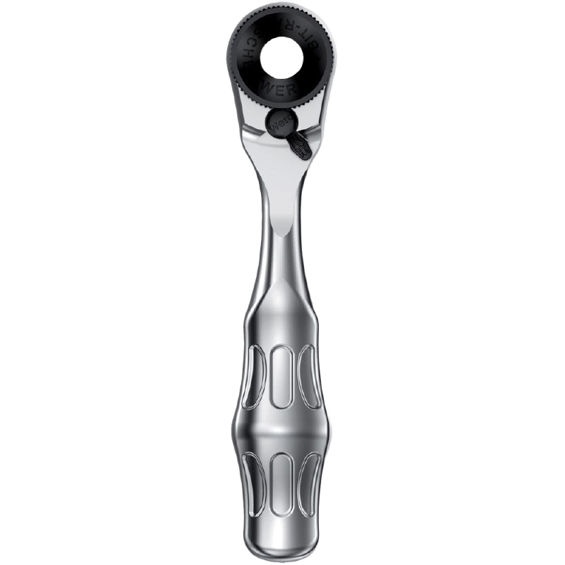 Compact metal mini bit ratchet with ergonomic grip designed for tools and home improvement tasks