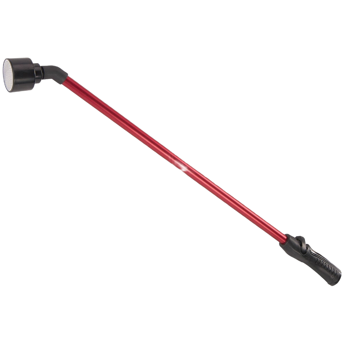 Red watering wand with one-touch handle and adjustable nozzle for gentle garden irrigation and lawn care tools collection