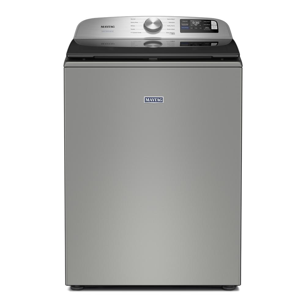 Stainless steel top load washer with digital control panel and extra power feature in washers and appliances collection