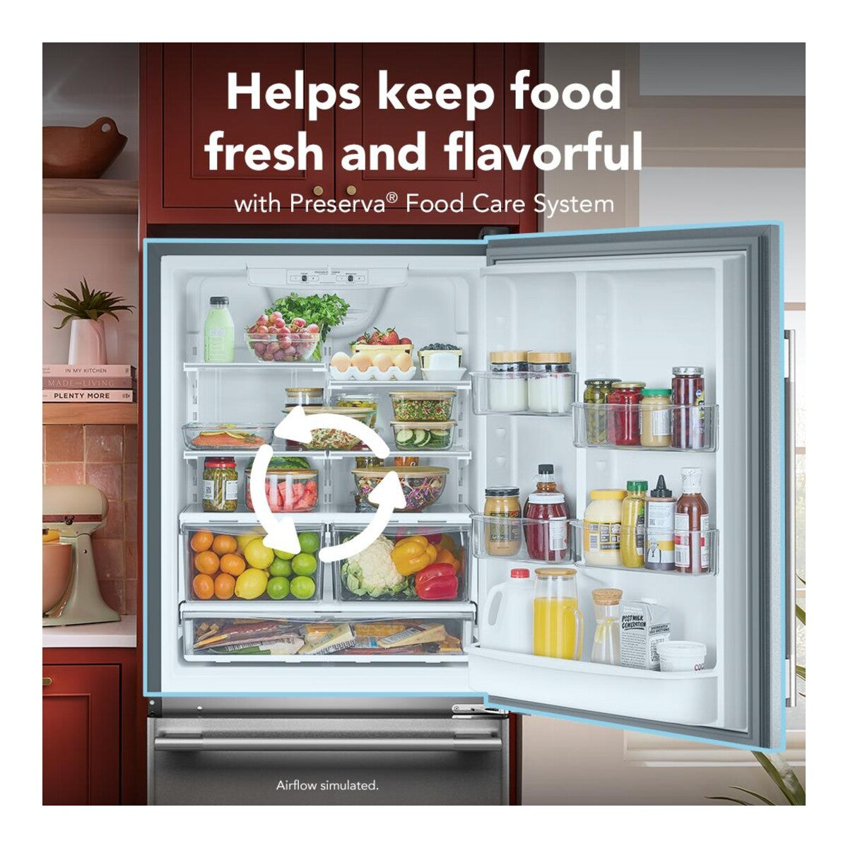 19 Cu. Ft. 30-Inch Bottom Mount Refrigerator with Right Door Swing in PrintShield® Stainless Steel