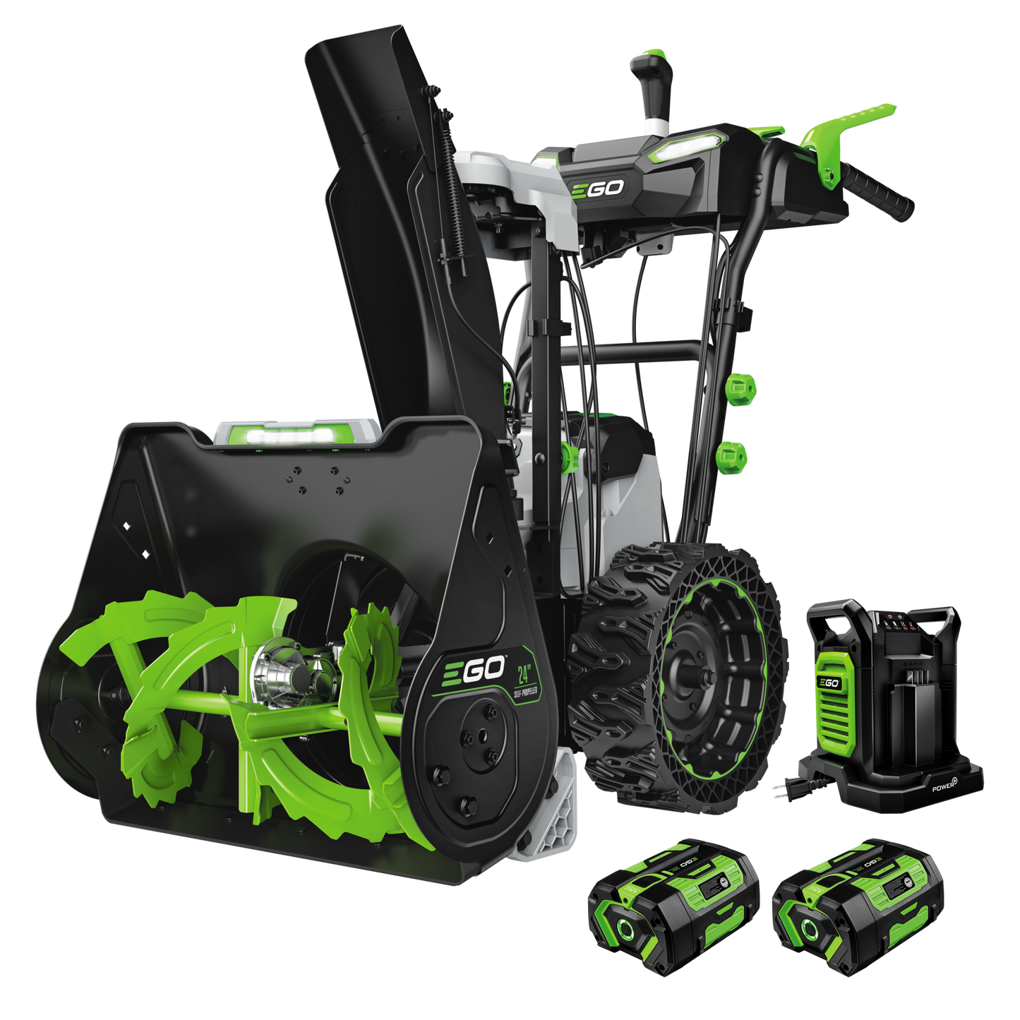 EGO POWER+ 24" Two-Stage Self-Propelled Snow Blower Kit with 6 Ah Batteries (2) and Dual Port Charger