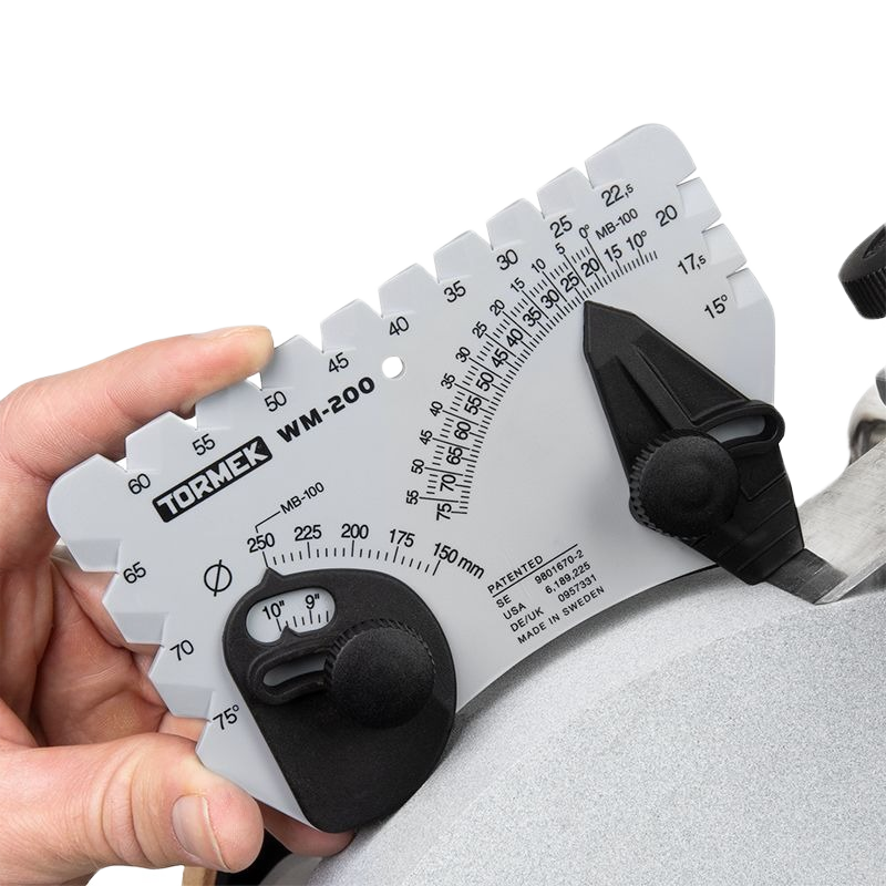 Handheld precision angle guide tool with adjustable markers for sharpening and measurement in tools and home improvement
