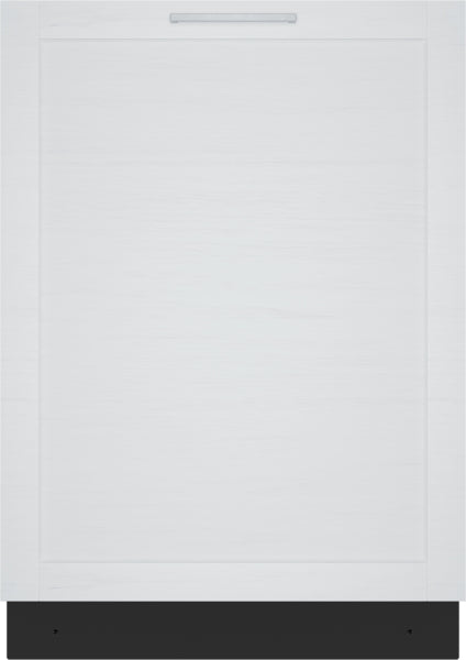 Built-in dishwasher with white front panel and integrated horizontal handle from Bosch appliances collection