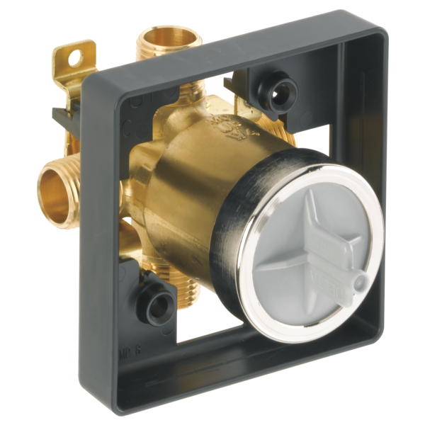 Brass universal bathtub and shower valve rough-in with plastic mounting frame for bathroom fixtures under $100 collection