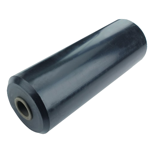 Black cylindrical rear deck roller with metal core for John Deere lawn mower replacement parts under $50 collection