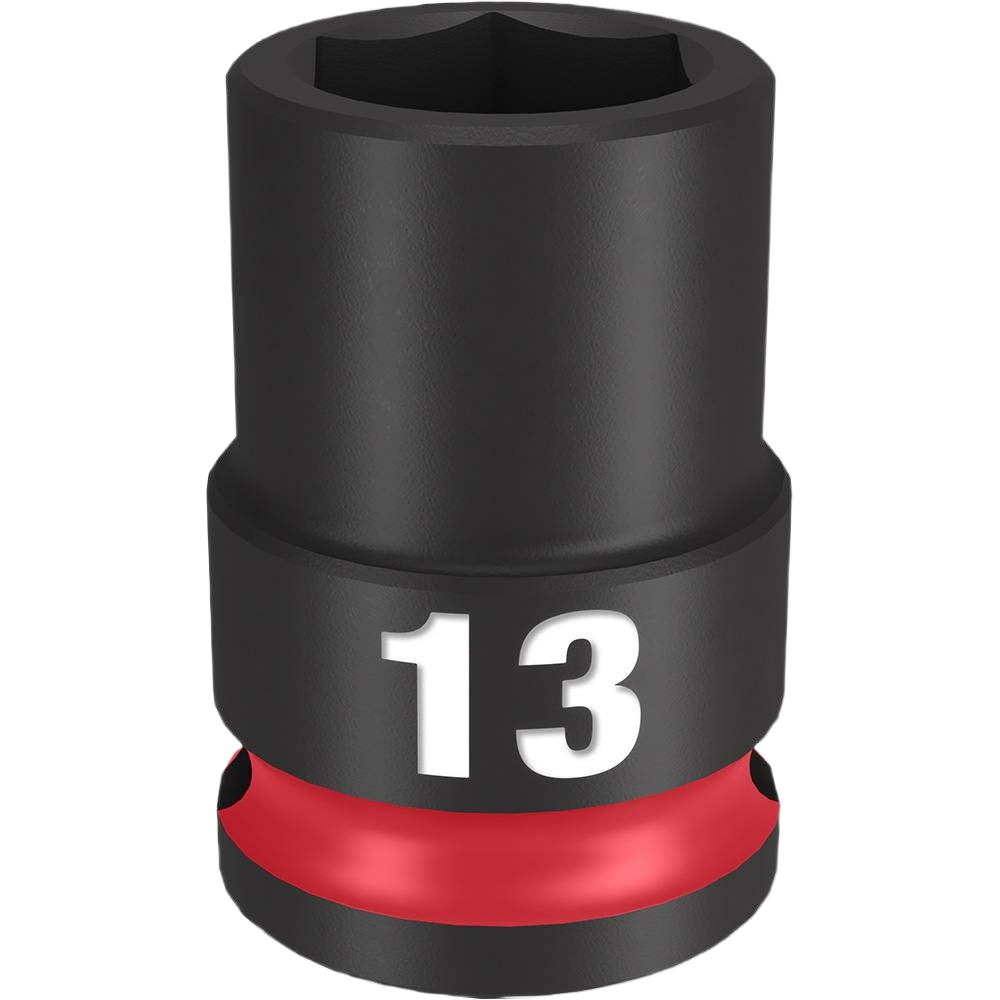 13-mm impact socket with durable forged steel construction for heavy-duty use in hand tools and home improvement collections
