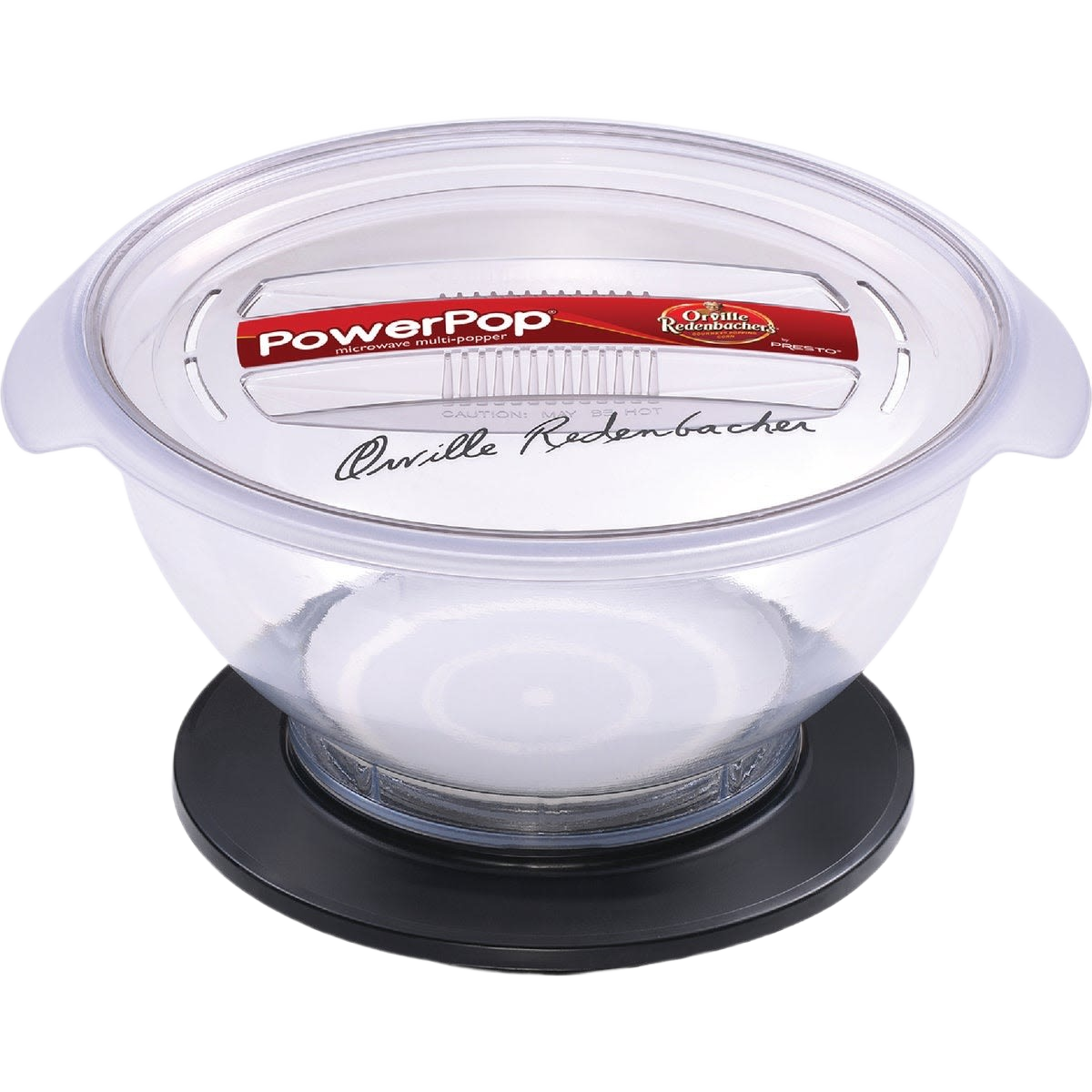 Clear microwave popcorn popper bowl with lid and black base for quick popcorn making in kitchen appliances under $50 collections