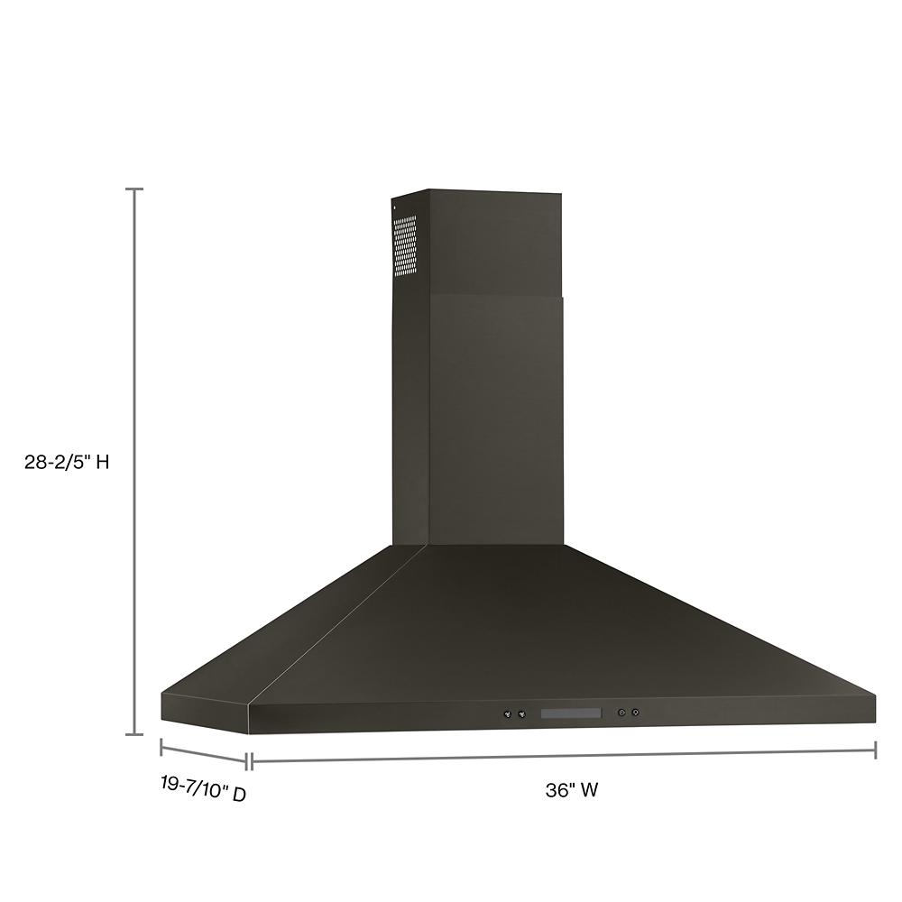 36" Chimney Wall Mount Range Hood with Dishwasher-Safe Grease Filters