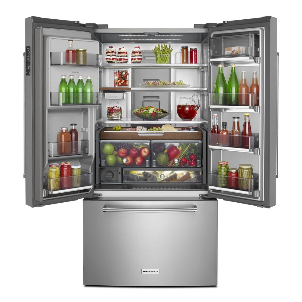 23.8 cu. ft. 36" Counter-Depth French Door Platinum Interior Refrigerator with PrintShield™ Finish