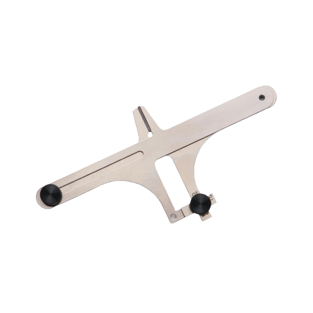 Metal threading and sizing gauge with adjustable knobs for woodworking tools under $100 and Robert Sorby collections